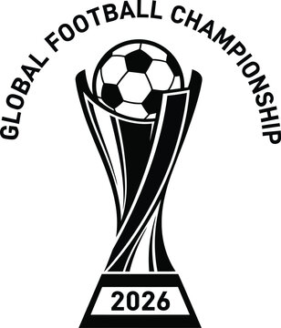 2026 fifa world cup logo soccer ball championship trophy official branding