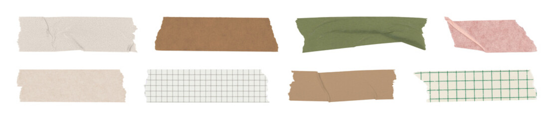 PNG Colorful textured tape strips on transparent background