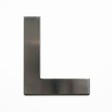 Stainless steel L-shaped corner bracket with polished metallic finish.