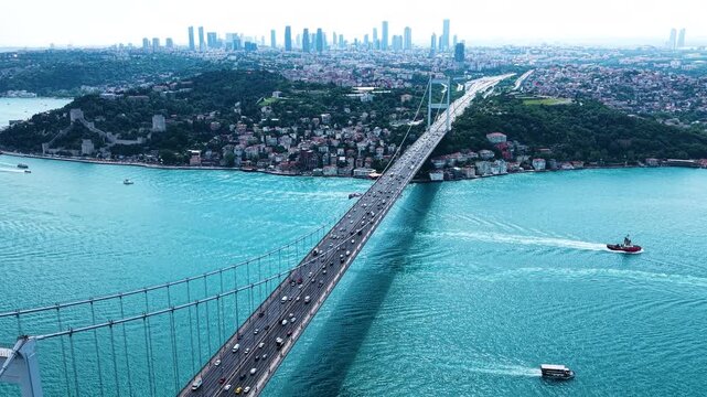 Seasonal Bloom Creates Turquoise Waters in Istanbul