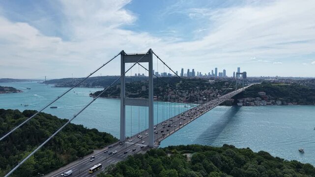 Turquoise Glow Appears Across Bosphorus Strait