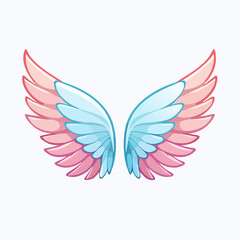 Naklejka premium Cartoon Angel Wings