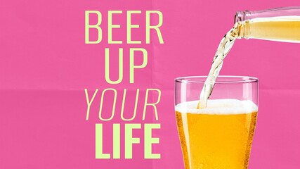 Obraz premium Beer up blog banner template