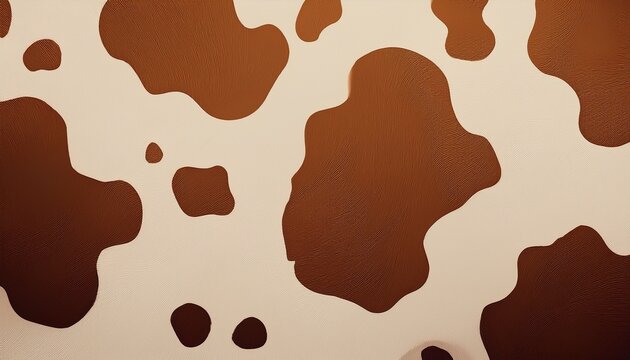 cow print pattern irregular brown spots on cream background