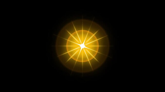 Sparkle star twinkle animation with white cartoon glow effects, shining doodle vector lights, blinking glitter motion, festive holiday overlay on transparent black screen background, 4k video