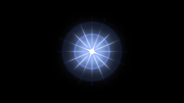 Shiny glowing stars with seamless twinkling sparkle animation, white flat vector doodle effects, blinking light trails and festive motion graphics on black screen background, 4k video