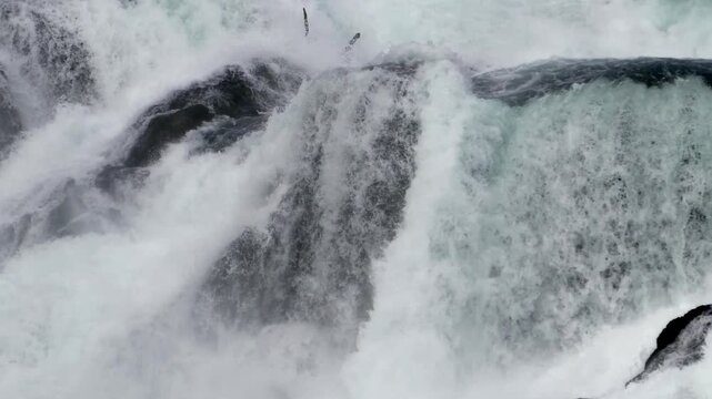 River waterfall in the mountains