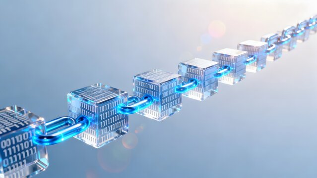 Digital chain of connected blocks