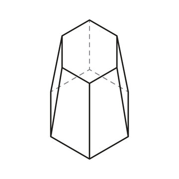 Hexagonal Prism Geometric Shape Illustration