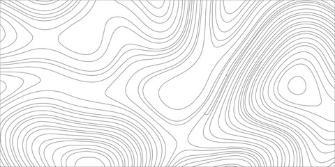 Topographic map background with abstract black wavy lines on white, minimalist elevation terrain contour pattern. Black topographic contour lines over a solid white backdrop, elevation map, topo © Creative Arts
