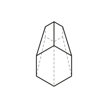 Hexagonal Prism Geometric Shape Illustration