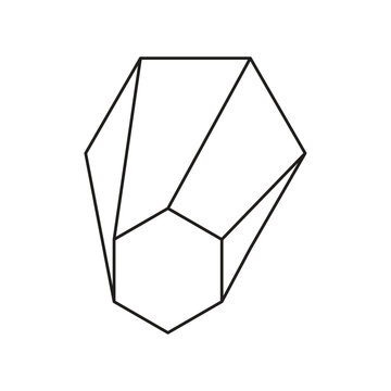 Hexagonal Prism Geometric Shape Illustration