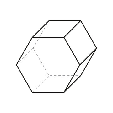 Hexagonal Prism Geometric Shape Illustration