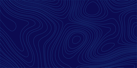 Dark blue topographic map background with abstract contour lines for geographic, cartographic, and wavy texture design. Light blue contour lines over a dark blue backdrop, topographic map © Creative Arts