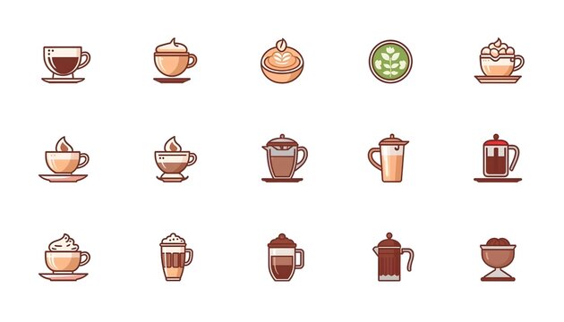 set of different kinds of food