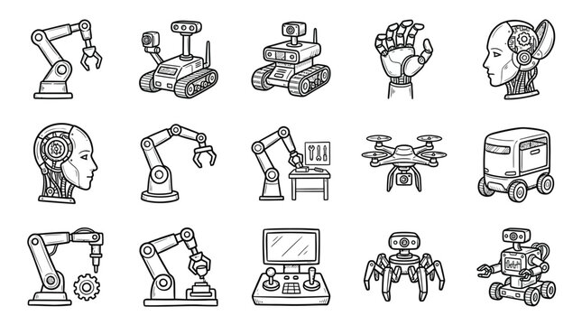 Robots and robotic arms technology.
