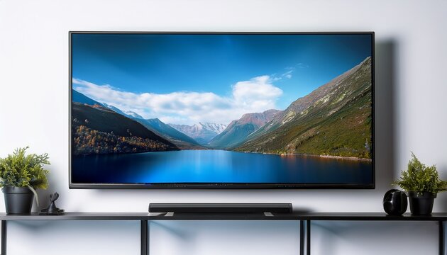 uhd smart tv monitor displayed against a clean white backdrop