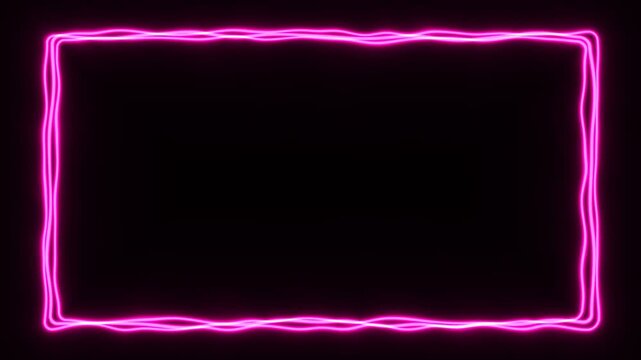 Trippy Neon Pink Scribble Border Grime Art Music Video Overlay 4K