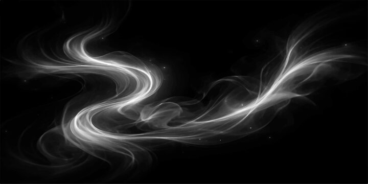 Wisps of ethereal smoke dance and swirl against a dark backdrop, creating a sense of mystery and ephemeral beauty.