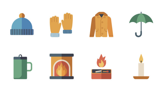 Assorted winter and cozy indoor items collection.