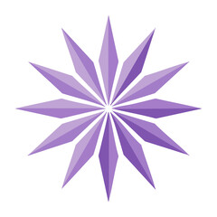Obraz premium Purple flower vector icon isolated