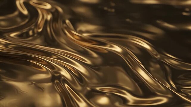 Perfect for luxury branding, backgrounds, and design projects. Vibrant gold liquid rippling on smooth metallic surface creates a stunning texture.