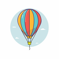 Fototapeta premium Colorful Hot Air Balloon Illustration