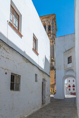 Obraz premium Narrow streets in the old town of Arcos de la Frontera, southern Spain