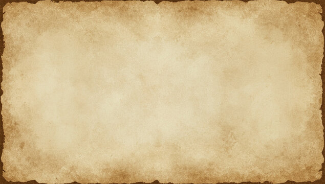 Vintage Old Paper Parchment Texture with Weathered Burnt Edges
