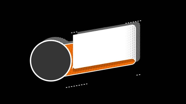 vector pop up reveal blank banner flag design for opening titles motion graphic with alpha channel