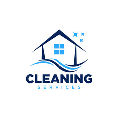 Fototapeta premium House Cleaning logo design template