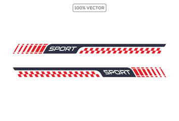 Fototapeta premium Racing car body wrap vinyl decals. Stickers for covering car bodies.Vector stock