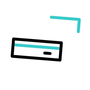 Animated Insert Credit Card Scan Payment Monoline Icon