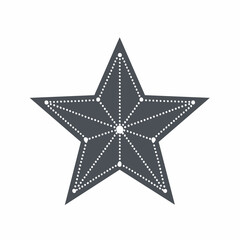 Fototapeta premium Geometric Star Shape with White Dots