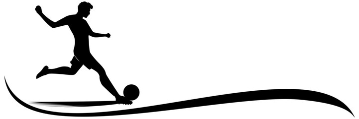 Vector illustration of a soccer player on a white background for the World Cup © Al