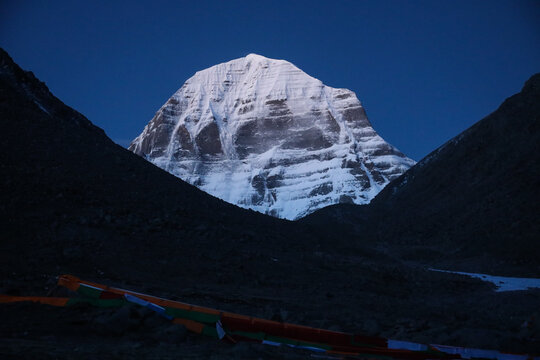 Mount kailash north face view from derapuk tibet china 