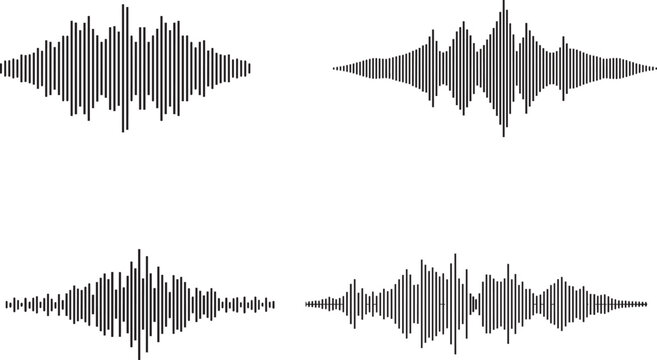 Sound wave audio waveform graphic illustration