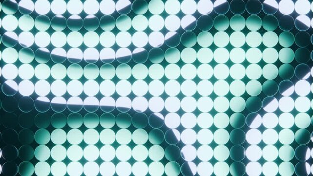 Glowing Dotted Light Wall with Curved Shapes