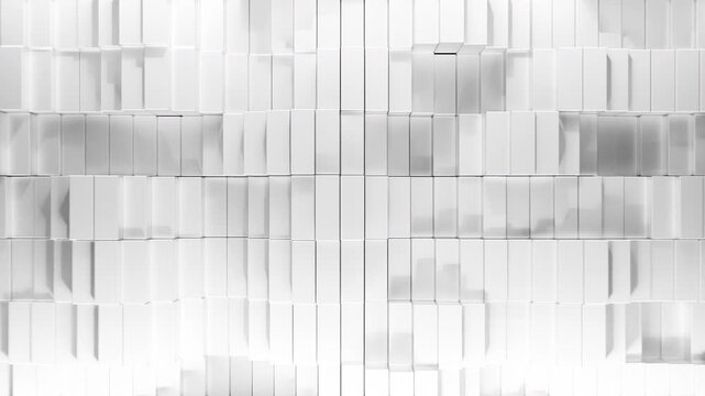 Abstract white geometric wall with repeating vertical panels