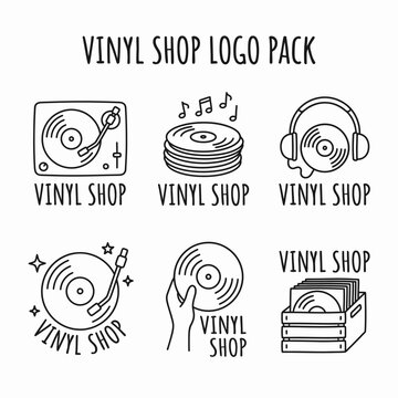 Vinyl Records and Music Logos.