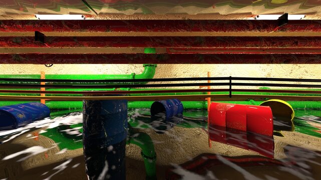 貯蔵施設　3DCGレンダリング