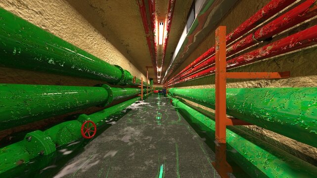 貯蔵施設　3DCGレンダリング