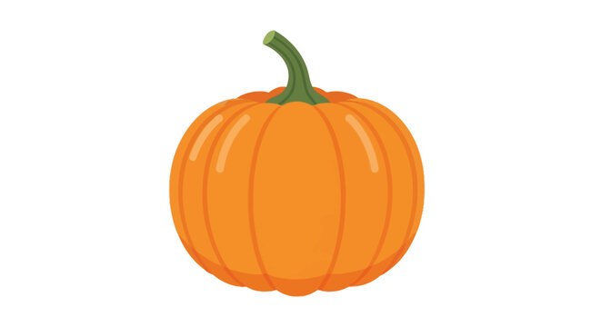 orange pumpkin with green stem