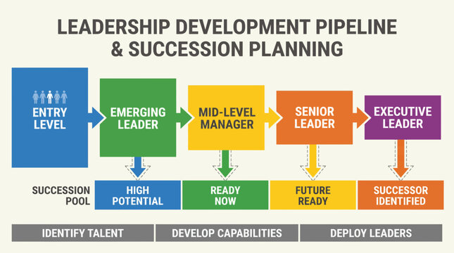 Leadership Development Pipeline With Succession Planning Chart