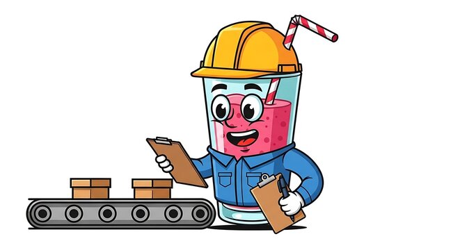 Construction worker driving toy dumper truck.