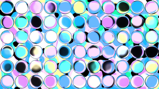 Soft periwinkle, lavender, and azure blue candy glass bubbles layered over a cornflower and lilac fluid abstract background, glossy 3D spheres