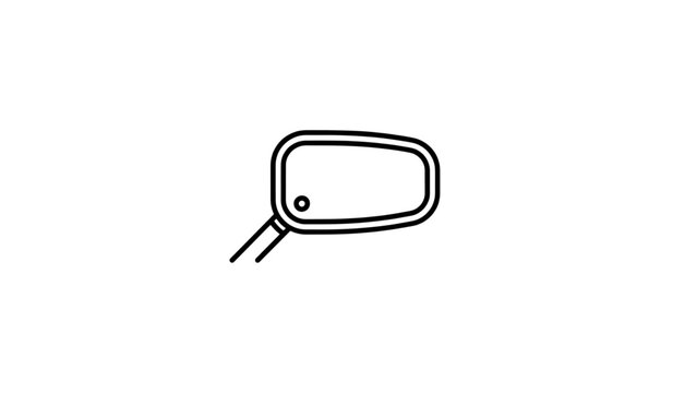Minimalist magnifying glass icon with dot focus point Vector