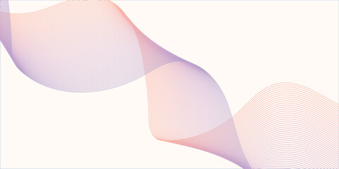 Fototapeta premium Abstract flowing lines in soft pastel colors creating a dynamic and elegant visual.