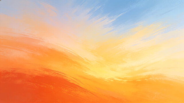 Abstract Blurred Watercolor Gradient Background in Warm Summer Colors With Dynamic Texture Effect