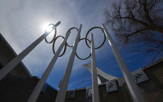 MONTREAL QUEBEC CANADA:  Nadia Comaneci place near the olympic stadium is gymnast and a five-time Olympic gold medalist.